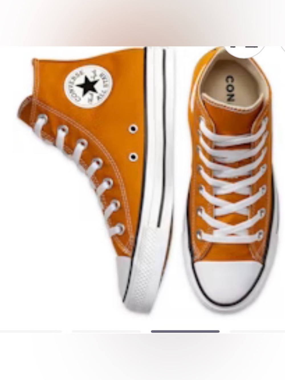 Converse High Top Sneakers - Orange & White